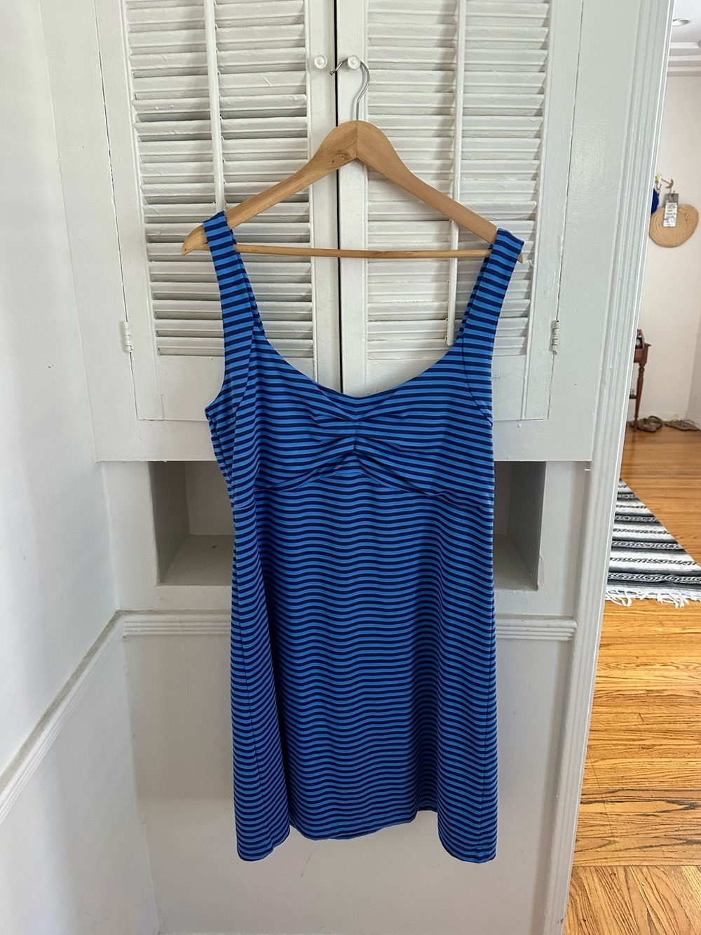 Alpine Design Blue and Navy Striped Dress